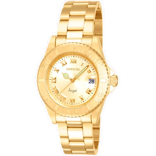 Invicta Women's Angel 40mm Gold Tone/Rose Tone Stainless Steel Quartz Watch, Gold (Model: 14321, 14368)