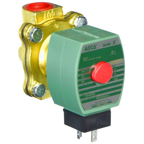 ASCO SC8210G094LF-24/60 Lead-Free Brass Pilot Operated General Service Solenoid Valve, 1/2