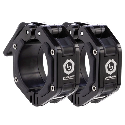 Lock-Jaw Barbell Collars Lock-Jaw Flex Barbell Collars Olympic Barbell Clamps w/Magnet 2 Pcs – Heavy Duty Bar Clamps for 2” & 50mm Olympic Bars – Secure Weight Bar Clamps for Strength Training & Home Gym Accessories