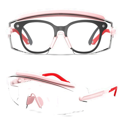 MEIGIX Anti Fog Safety Glasses Safety Goggles Over Glasses Protective Glasses with Anti Scratch Lenses Adjustable