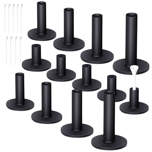Sosation 23 Pieces Rubber Golf Tees Set Tees Holders for Driving Range Mats Value Rubber Ball Seat for Golf Hitting Mats and Indoor Outdoor Training Mixed Size 1.5 2.3 2.7 3.1 3.5 Inch