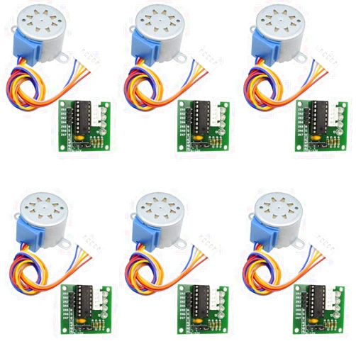 SYUAB 6-Set 28BYJ-48 DC 12V Stepper Motor with ULN2003 Driver Board 4 Phase Compatible Raspberry Pi Arduino