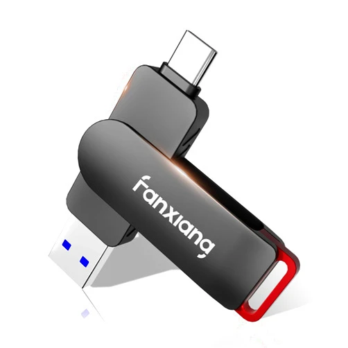 Fanxiang USB Drive 512GB, External SSD USB 560MB/s 2-in-1 Dual Flash Drive USB Type C+ USB A 3.2 Gen2 Fast Solid State Drive Stick for iPhone 15/Android/PS5/Tablet/PC/Mac