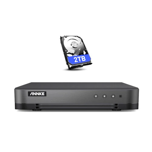 ANNKE 16CH 1080P Lite Hybrid 5-in-1(TVI/AHD/CVI/CVBS/IPC) CCTV AI DVR, Human/Vehicle Detection, H.265+ Security 16 Channel Surveillance Digital Video Recorder with 2TB Hard Drive, Easy Remote Access