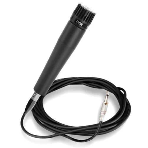PylePro Dynamic Handheld Microphone, Professional Moving Coil Mic with Built-in Pop Filter, Wide Frequency Response, High Signal Output, Rugged Design, Low Noise Circuitry, 15' ft. XLR Cable Included
