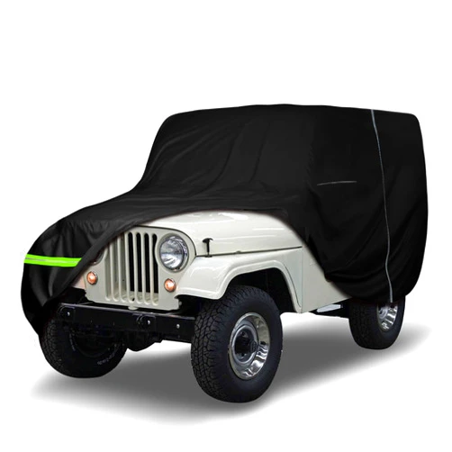SAPUBK Waterproof Car Cover Compatible with 1976-1987 Jeep CJ 7 2-Door SUV Accessories, 300D All Weather Car Covers with Inner Cotton for Dust Snow Rain Hail Protection