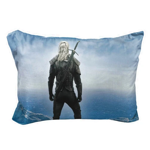 Netflix The Witcher Blue Mountains 1 Pack Single Reversible Pillowcase - Double-Sided Super Soft Bedding Features Geralt of Rivia