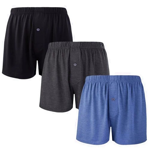 BAMBOO COOL Men's Boxers Short Boxer for Men Soft Comfortable Casual Breathable Underwear (3 Pack or 5 Pack)