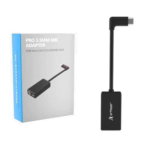 A Artman Artman Hero 13 3.5mm Mic Adapter and Hero 13 Media Mod Compatible with GoPro Hero 13/12/11/10/9/8/7/6/5 Black, with Cold Shoe Adapter Durable Housing