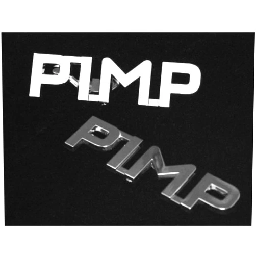 Bling King Chrome Pimp Emblem Badge