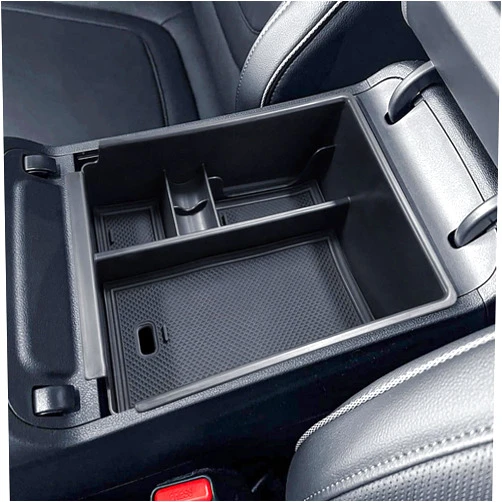 TACOBRO TACORBO Center Console Organizer Compatible with Hyundai 2022-2024 Tucson Plug-in Hybrid/Hybrid All Trims and Tucson Gas Limited and Santa Cruz 2022 2023 2024 Accessories, Armrest Insert Tray, Black