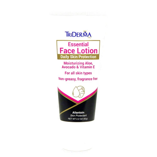 TriDerma Essential Face Lotion Daily Skin Protection, Soothes, Moisturizes & Helps Protect Skin & Lips - Travel Essentials - 2.2 oz tube