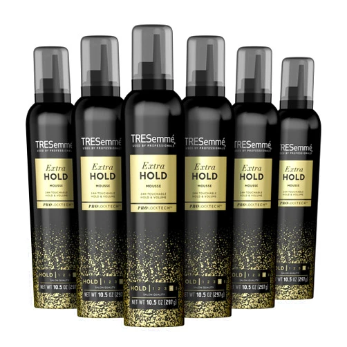 TRESemmé Hair Mousse Extra Hold For 24H Touchable Hold & Volume with Pro Lock Tech 10.5 Fl Oz (Pack of 6)