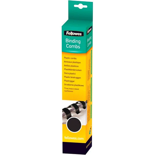 Fellowes 52502, Plastic Combs - Round Back, 1/4