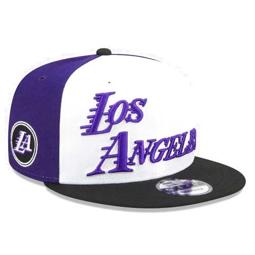 New Era LA Los Angeles Lakers 9FIFTY 2022/2023 City Edition Snapback Cap, 2Tone Hat