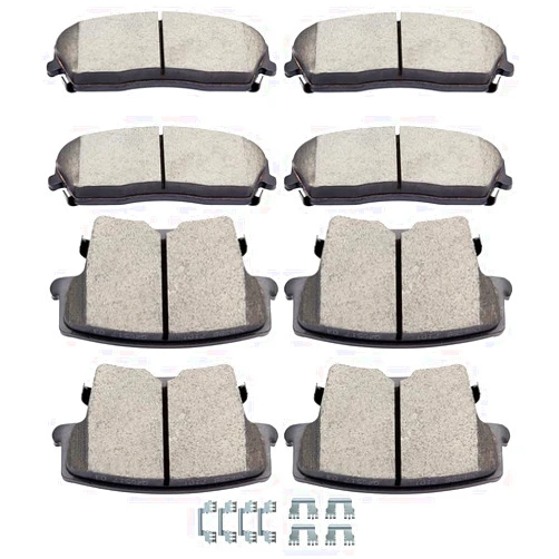 SCITOO Ceramic Brake Pads 8pcs Front Rear Set fit for 2005-2017 for Chrysler 300,2009-2017 for Dodge Challenger,2006-2017 for Dodge Charger,2005-2008 for Dodge Magnum