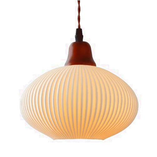 KXKLGWHN Japanese Style Ceramic Chandelier, Creative and Personalized Pendant Light Lampshade, E27screw Single-Head Hanging Light, Flush Mount Lighting Fixtures, Balcony Bar Decoration Pendant Lamp