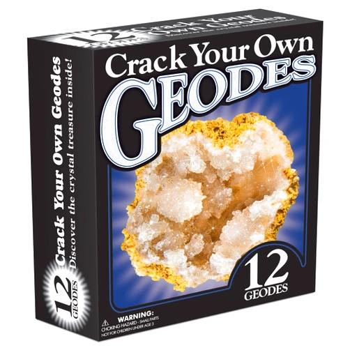 Discover with Dr. Cool Blue Marble Break Open 12 Geodes – Geode Kit with 12 Premium, Break Your Own Geodes Filled with Crystals, Geology Gifts, Science Toys, Earth Science Kit, Crystals for Kids, Fun Stuff for Kids