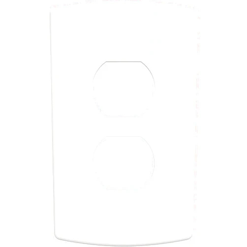 Franklin Brass Soft Modern Single Duplex Outlet Cover - 1-Gang - Single Duplex Wall Plate for Electrical Outlet - Screwless Concealed Mount - Durable Materials - W42466K-PW-CP- Pure White - 3 Pack