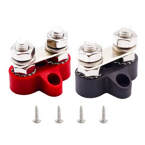 Orifort Dual Studs Battery Junction Posts, Power and Ground Junction Block Power Distribution Studs Connector Terminals (5/16