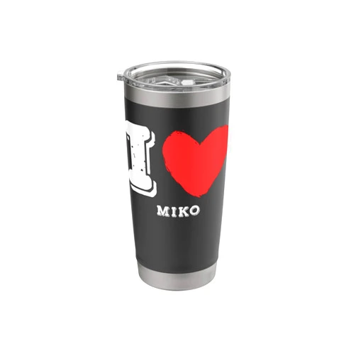 Expressing Love For Him Custom Name I Love Miko Bold Statement Name Stainless Steel Insulated Tumbler