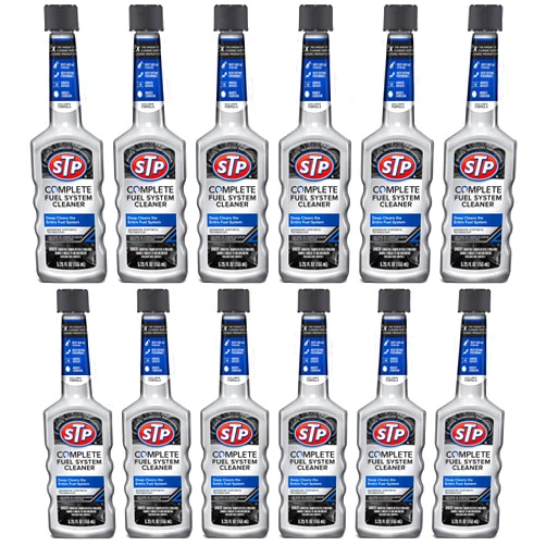 STP Fuel System Cleaner and Stabilizer by STP, Fuel System Cleaner for Cars, Trucks, Motorcycles, 5.25 Fl Oz Each, 12 Pack