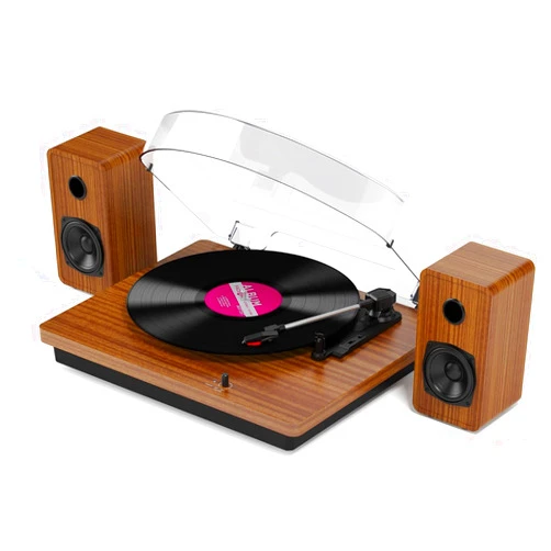 Mersoco Record Player for Vinyl with 30W Speakers Upgraded,Belt Driver Turntables for Vinyl Records Bluetooth Vinyl Player 3 Speed 3 Size Support Vinyl-to-MP3 Recording