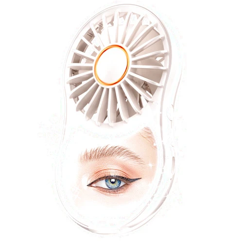 FrSara Portable Handheld Fan - Face Fan for Skincare with 3-Speed, USB-C 2000mAH Rechargeable Travel Fan, Mini Makeup Fan for Home, Office, Outdoor, Ideal Gifts for Women, Beige