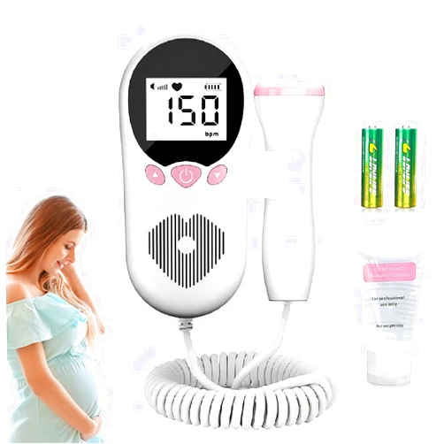 Naboet Baby Monitor Heartbeat Pregnancy Accessories Pocket Portable Doppler Fetal Heart Rate Monitor Easy to Use-Fj1