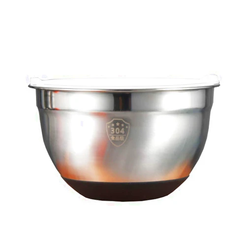Cabilock 1pc Pots Mixing Bowl Fruit Salad Container Stainless Steel Salad Bowl Egg Beating Bowl Whisk Bowl Stainless Steel Food Bowl Home Stainless Steel Bowl Fruit Salad Bowl