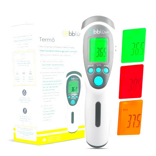 bblüv - Termö - Infrared Digital Thermometer, Non-Contact Forehead Temperature for Adults and Kids, Digital Thermometer for Home with Fever Indicator, Non-Touch Accurate & Instant Temperature Reading