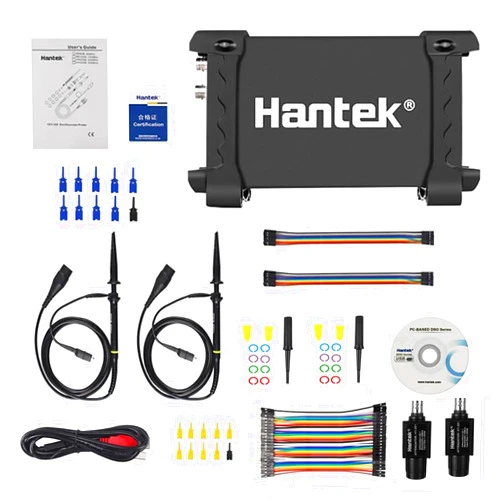 Hantek Oscilloscope 2 Channel 6022BL 48MS/s Real-time Sampling 20MHz Bandwidth PC Based USB Digital Oscilloscope 16 CH Logic Analyzer Handheld Oscilloscope 1M Storage Depth (6022BL)