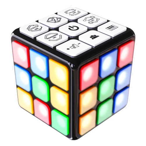 Macarren Flashing Cube Electronic Third-Order Music Cube Memory & Brain Game 4-in-1 Handheld Game Toy for 6-12 Years Old Kids Fun Gift Toy for Boys and Girls and Teens