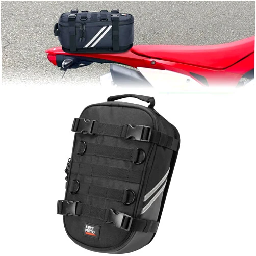 KEMIMOTO Motorcycle Rear Fender Bag 6L Dirt Bike Enduro Dual Sport Adventure Bike Motocross Tool Tail Bags