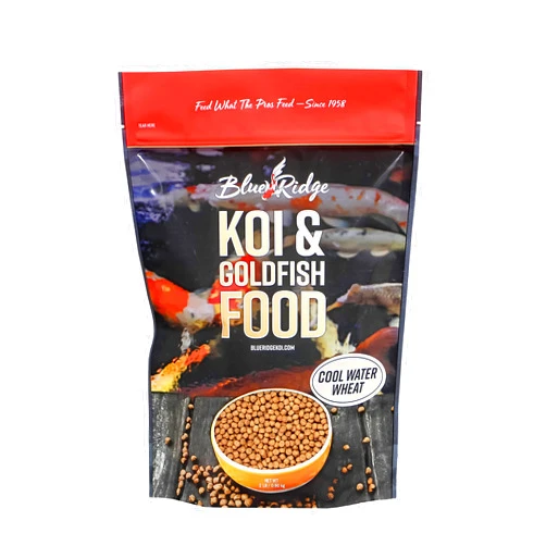 Blue Ridge Fish Hatchery Blue Ridge Koi Fish Food 2lb - Koi Food 3/16” Cool Water Wheat, Goldfish Food, Premium Fish Food for Ponds, Ponds Fish Food, Koi Food Fall and Winter Fish Food, Floating Pond Pellets