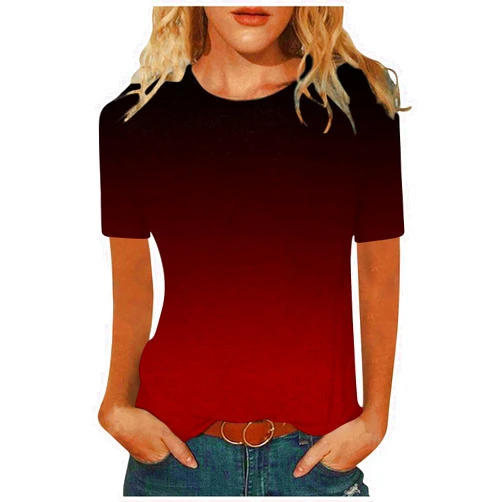 Yesunpxs Summer Women Crew Neck Short Sleeve T Shirts Shirts Cute Printed Tshirt Blouse Casual Tops Loose Fit Graphic Tees