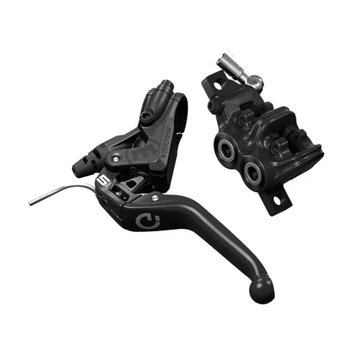 Magura MT5e Scheibenbremse VR/HR Ausführung Schalter: HIGO-Schliesser, Bicycle Brake, Unisex-Adult, Black, One Size