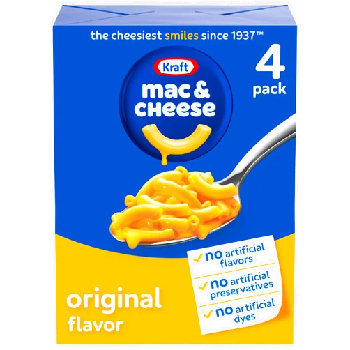 Kraft Mac & Cheese Kraft Original Mac & Cheese Macaroni and Cheese Dinner, 4 ct Pack, 7.25 oz Boxes