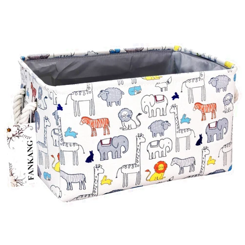 FANKANG Rectangular Fabric Storage Bin Box Laundry Basket, Nursery Storage, Storage Hamper, Gift Baskets(Rec-Zoo)