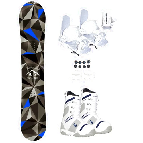 Symbolic Arctic Snowboard & White Bindings & Northwave Boots Z63 Womens 8.5 - 9 Complete Package
