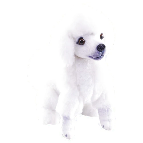 Wild Republic Rescue Dog, Poodle, Stuffed Animal, with Sound, 5.5 inches, Gift for Kids, Plush Toy, Fill is Spun Recycled Water Bottles, White