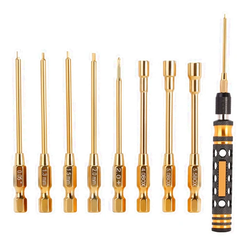 INJORA 8 in 1 RC Hex Screwdriver Nut Driver & Phillips Screwdriver Tool Set, 1/4