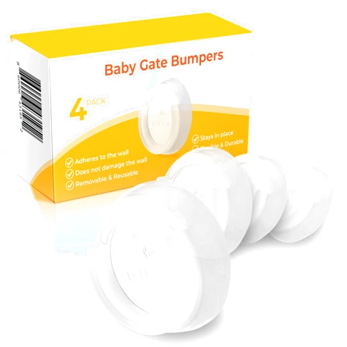 Ducki Baby Gate Wall Protectors - Clear, Self-Adhesive Bumpers for Safety Gates - Removable, Reusable & Washable Padding | Essential Accessories for Child Proofing Kit
