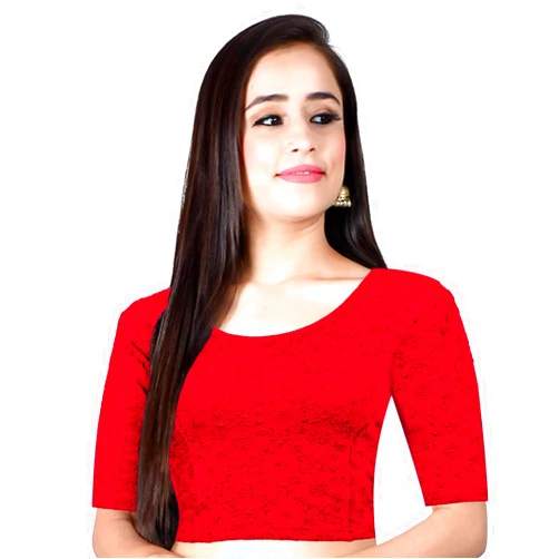 Chandrakala Readymade Blouses for Women sarees,Stretchable(B202-P)