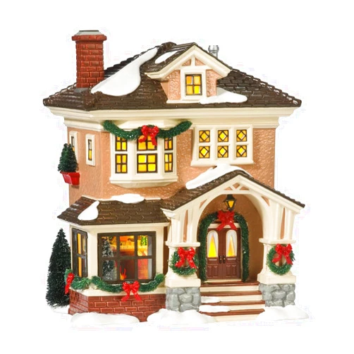 Department 56 Porcelain Snow Village Christmas at Grandma's Lit House