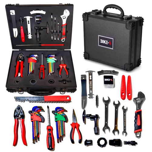 BIKE-RX Elite 37pc Bike Tool Kit – Bicycle Repair Set for Mountain, Road, BMX & Ebikes, w/Chain Breaker, Tire Repair, Maintenance Kit & Lock Case