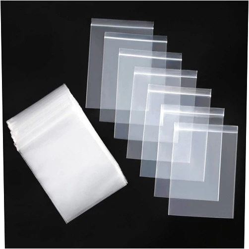 RKZCT 100Pcs Small Clear Reclosable Zip Plastic Poly Bags with Resealable Lock Seal Zipper for Jewelry, Cookie, Candy, Birthday Party Self Sealing Plastic Bags，4