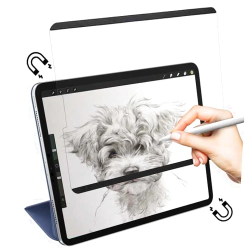 Hoktods Magnetic Paper Screen Protector for iPad Mini 6 (2021) 8.3 Inch, Washable, Anti-Glare, Anti-Blue, Removable, and Reusable Paper-film Screen Protector for Drawing, Writing, and Note-taking