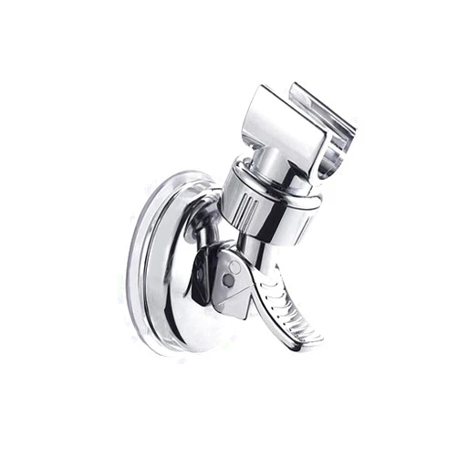 Medsuo Adjustable Shower Head Holder Removable Suction Cup Shower Head Bracket No Drill Shower Head Bracket with Chrome Polished for Bathroom