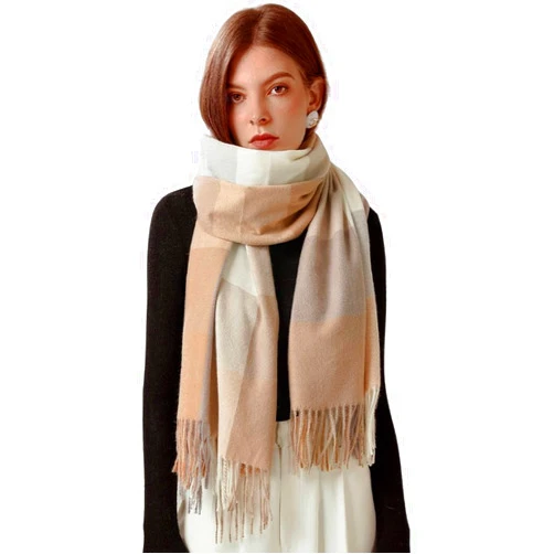 Aufeel Cashmere Feel Scarf For Women Winter Scarves Large Pashmina Shawls and Wraps Plaid Blanket Scarf with Gift Box